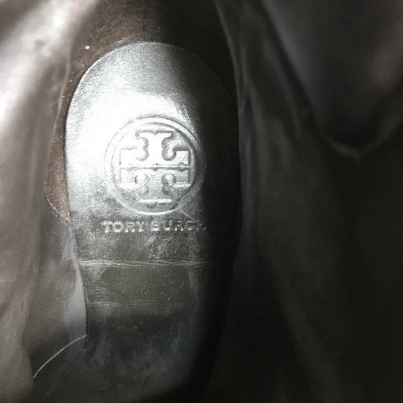 Tory Burch Lawson Platform Stiletto Crackle Suede Lace Up Tie Ankle Boot Sz 8 - Picture 13 of 16